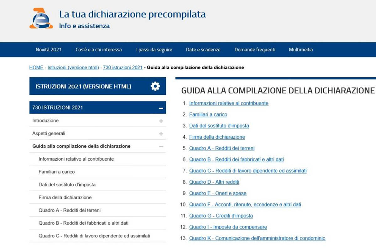 Istruzioni 730 la guida completa e aggiornata