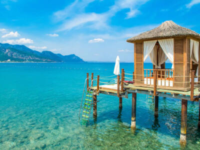 Un bungalow sull'acqua