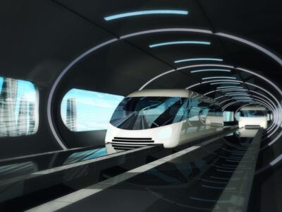 Un treno a levitazione magnetica