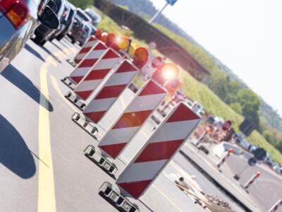 Un cantiere sull'autostrada