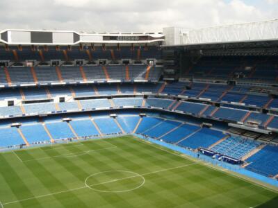 Il campo del Santiago Bernabeu di Madrid