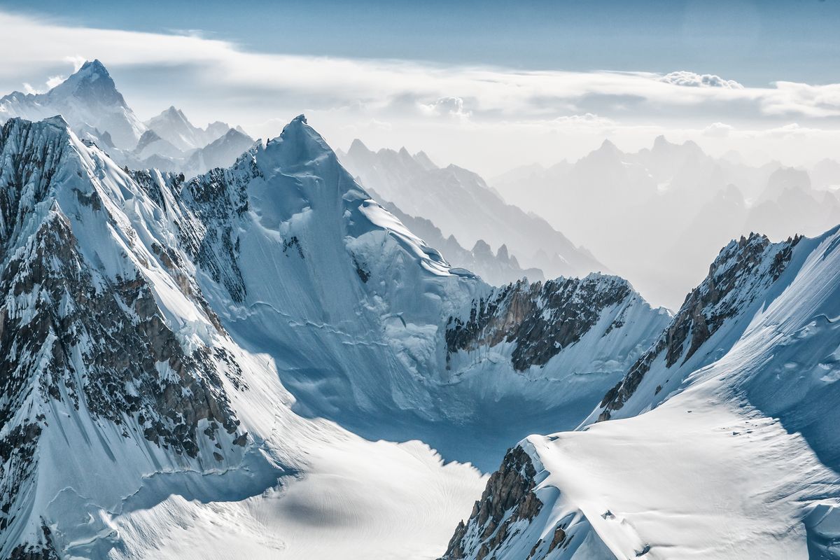 La vista dal campo III sul Gasherbrum II