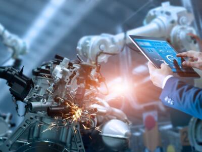 Un ingegnere robotico al lavoro