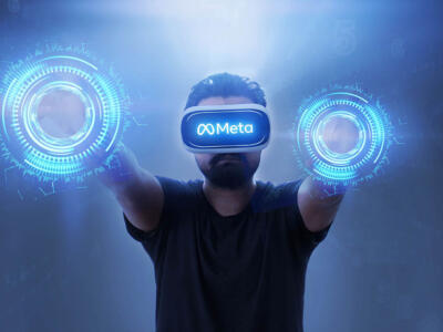 Un utente prova il visore Meta