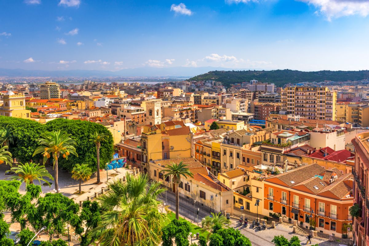 Il suggestivo panorama cittadino di Cagliari