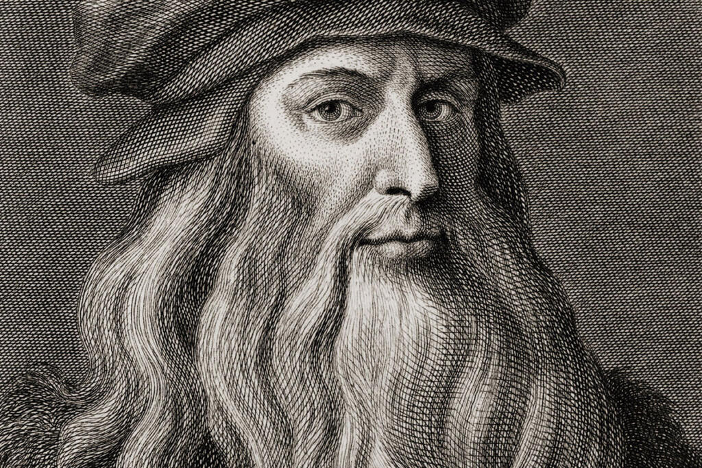 Leonardo da Vinci in un'incisione di Cosmo Colombini