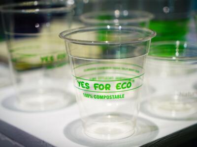 Bicchieri in bioplastica compostabile