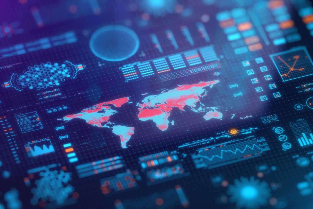 Un concept in 3D del cambiamento climatico