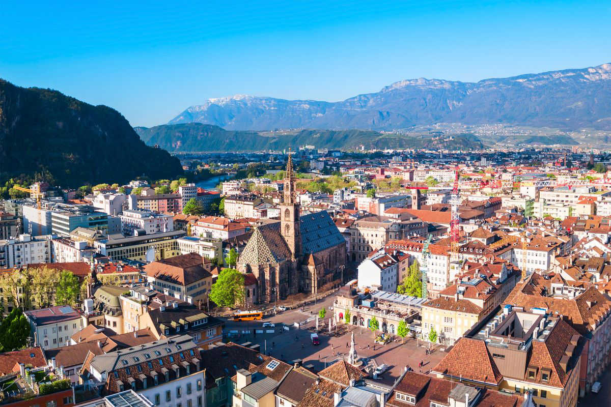 Una panoramica di Bolzano