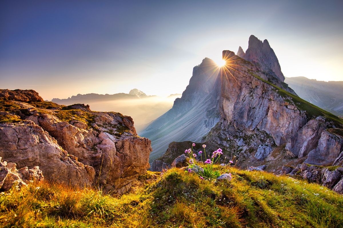 trentino alto adige vetta del seceda montagna