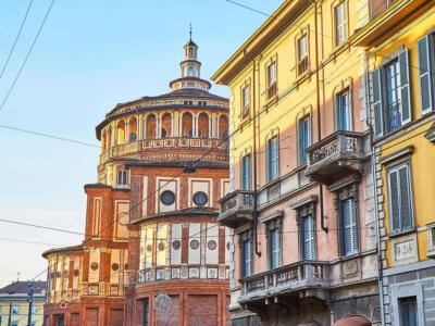 Corso Magenta con la Chiesa di S. Maria delle Grazie sullo sfondo