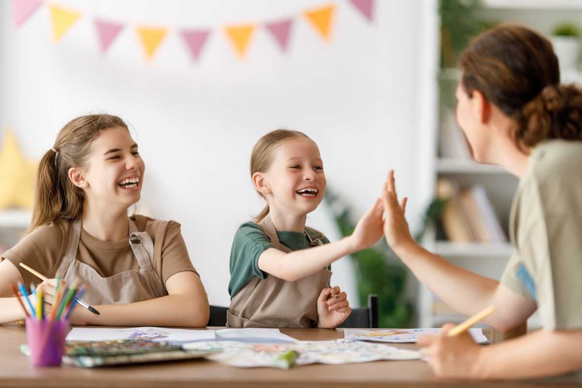 Studenti e maestra