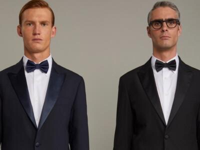 Uomini con completo da matrimonio