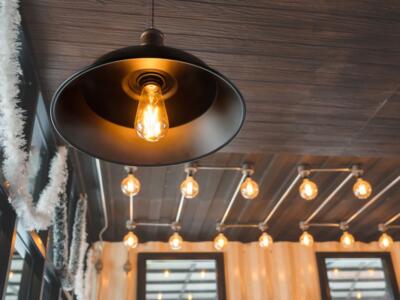 Lampadario industriale luci stanza