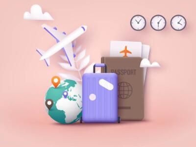 Viaggio valigia passaporto