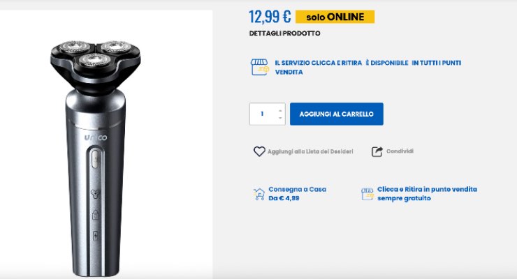 Offerta rasoio barba