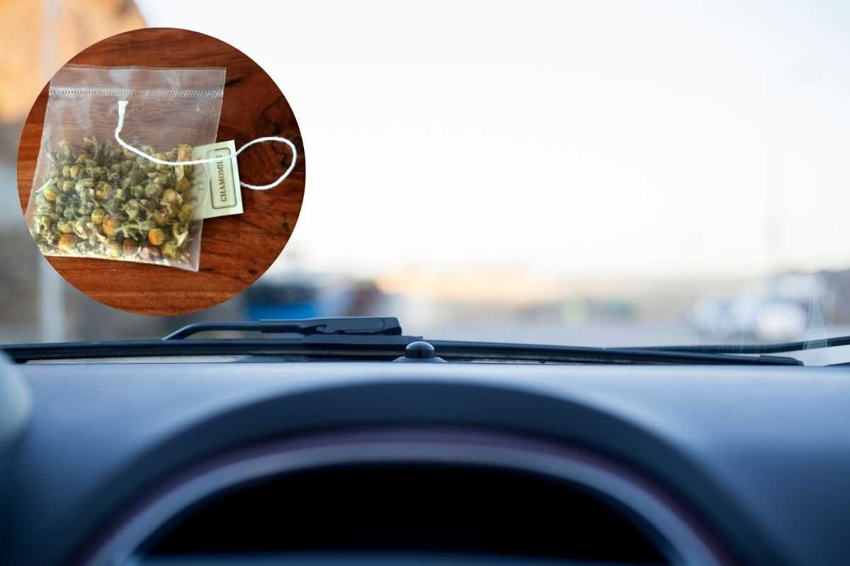 bustina da tè sul cruscotto alleato contro le multe