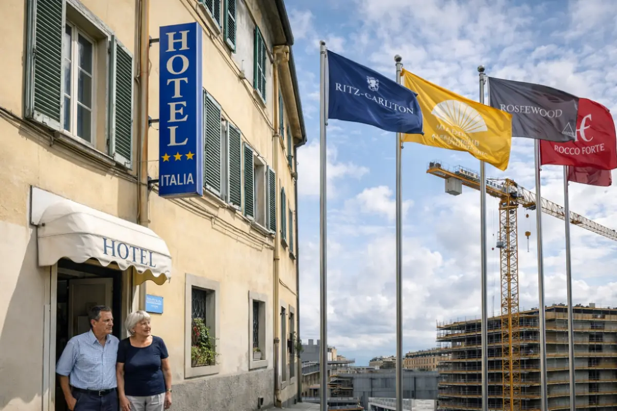 hotel tre stelle difronte a nuovi hotel di lusso