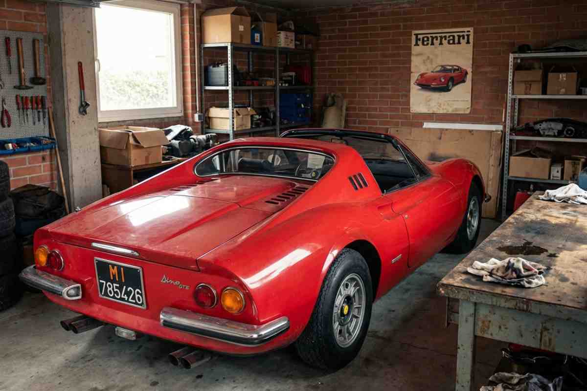 ferrari nascosta in giardino storia