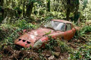 ferrari sepolta in giardino
