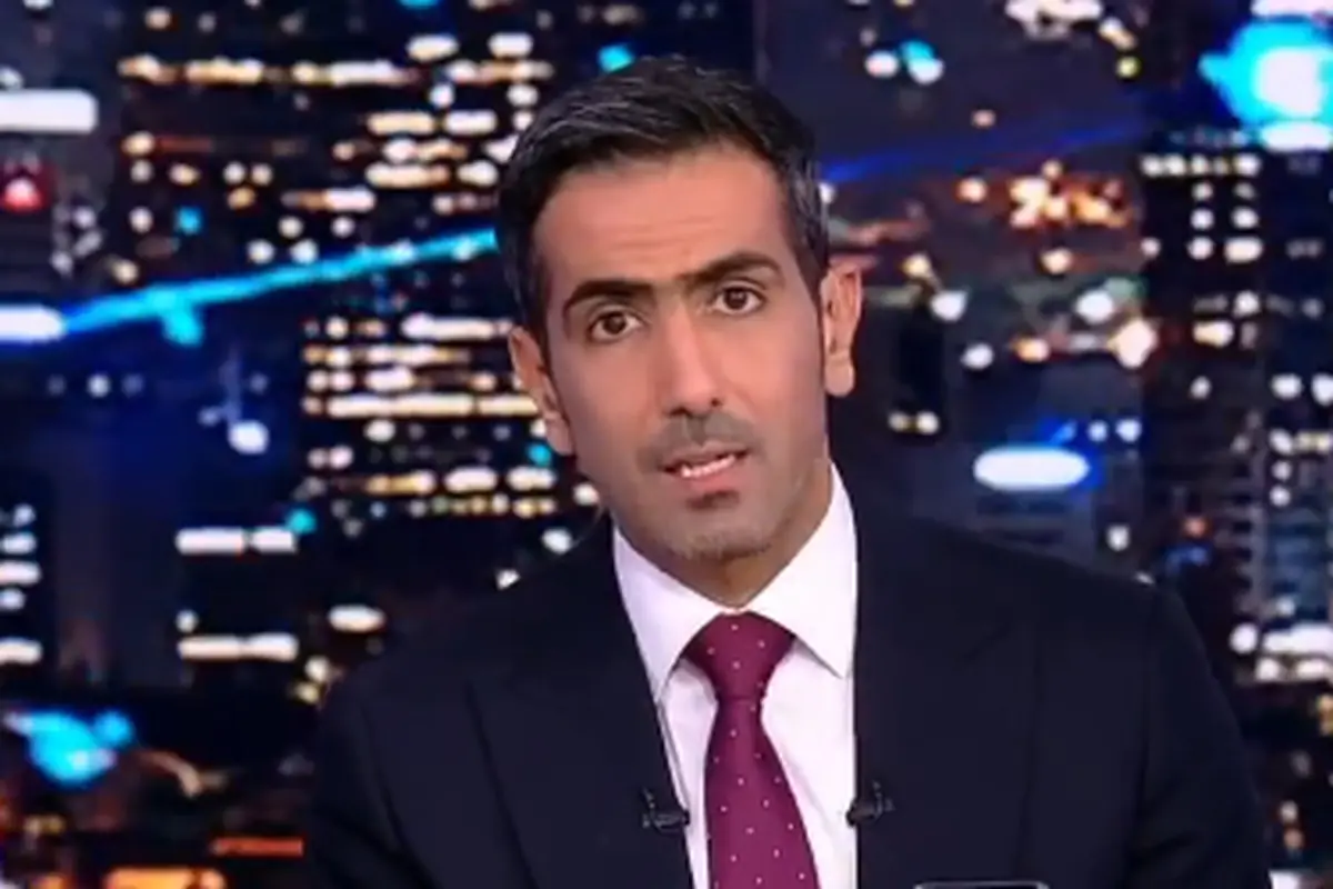 Presentatore Tv Qatar durante l'allarme missilistico
