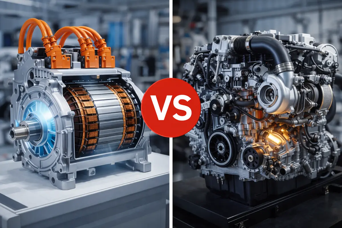 confronto tra motore elettrico e motore a combustione interna utilizzati nelle automobili moderne