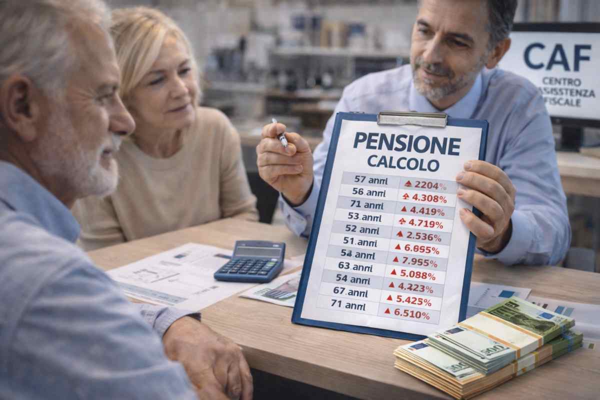Calcolo della Pensione per aumenti Leonardo.it